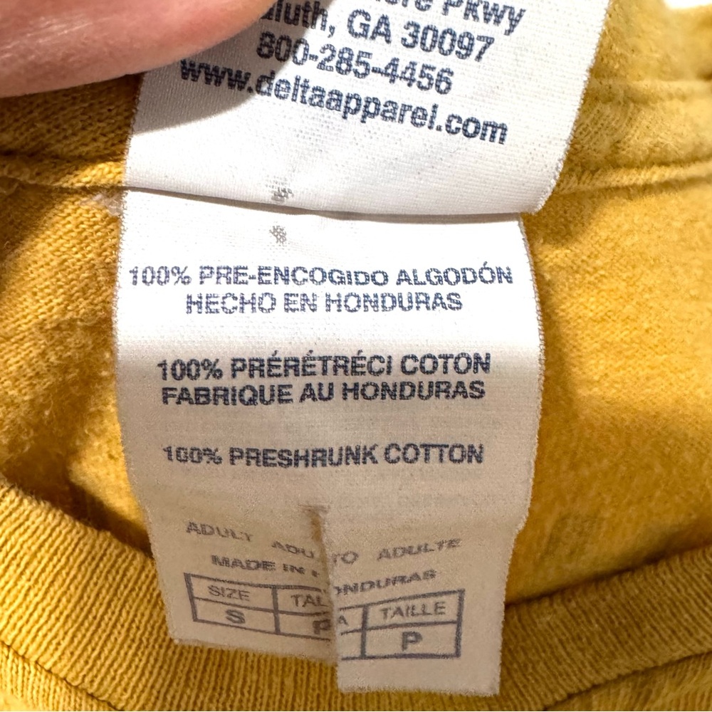 3/$20 Vintage Hawaii Aloha Graphic T-Shirt Mustard Yellow Small Island Life Tee - Picture 8 of 8